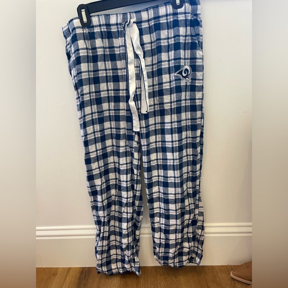 Los Angeles Rams pajama pants, size small draw string waist